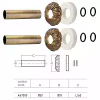 Cache-tube Bronze 160 cm pour radiateur