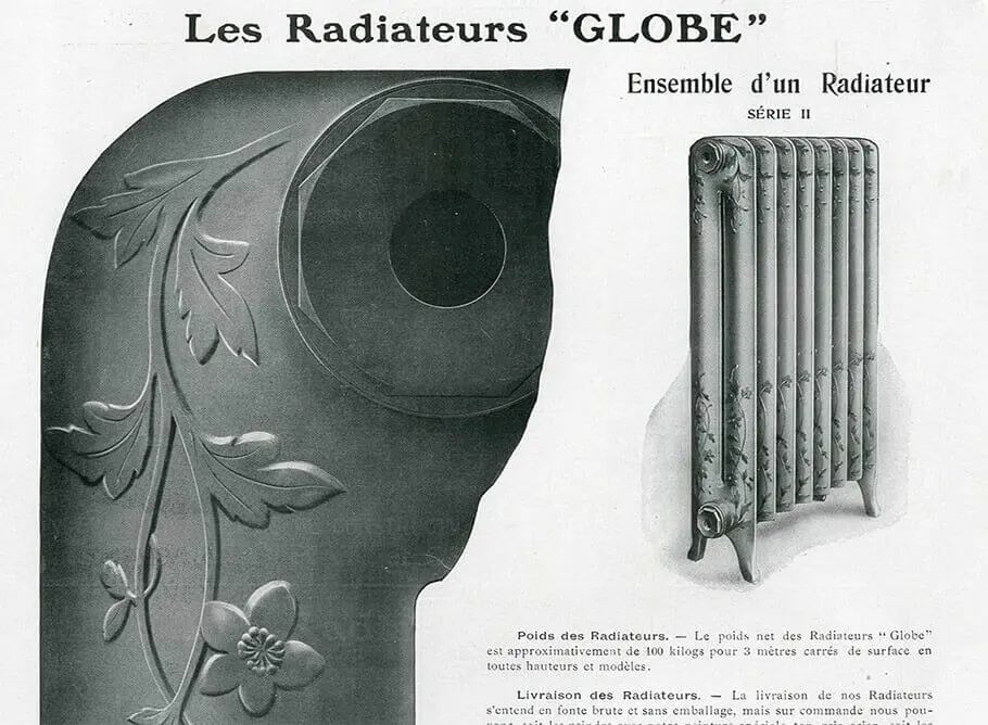 ensemble du radiateur globe et détail