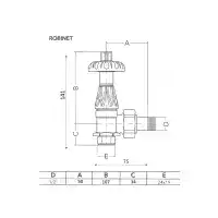 Radiateurs en fonte | Robinet Art Déco thermostatique - laiton