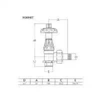 KIT Robinetterie Marguerite A thermostatique - Antrhacite | Radiateur fonte
