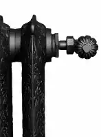 Radiateurs en fonte | Robinet Marguerite A thermostatique - Antrhacite