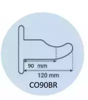 Support 90 B Rideau pour radiateur