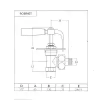 Robinet à Manette - Nickelé pour radiateur