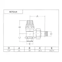 Robinet Marguerite thermostatique - Laiton vieilli