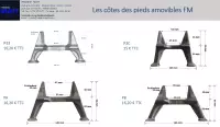 Pieds pour radiateur - amovibles 2C