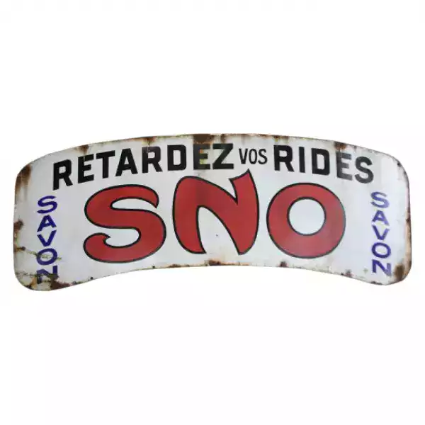 Plaque émaillée de la marque SNO