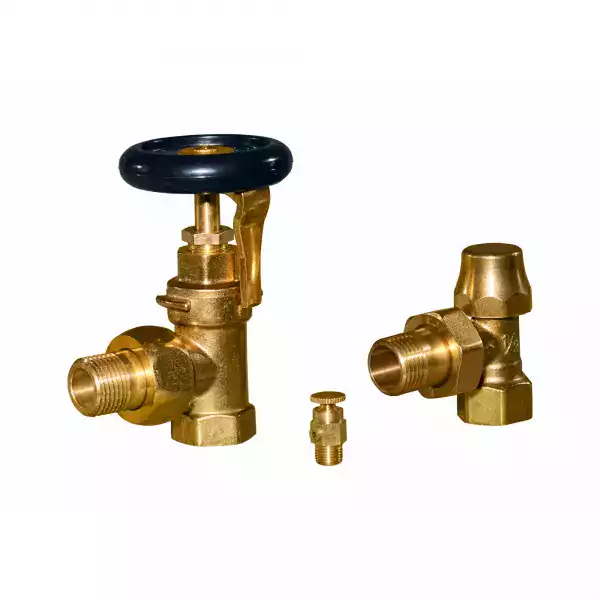 Robinet radiateur fonte Volant Petit - Laiton brut