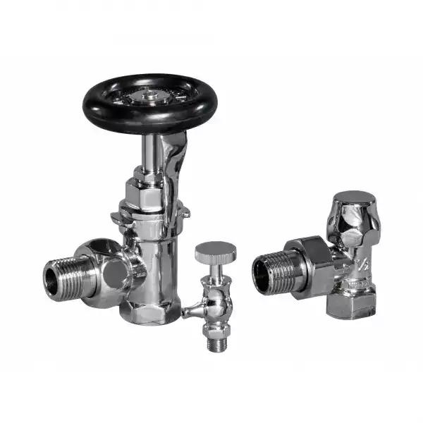 Robinet radiateur fonte à Volant - Nickelé